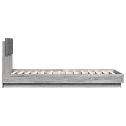 Struttura letto con testata Sonoma grigio 80 x 200 cm | homemem39