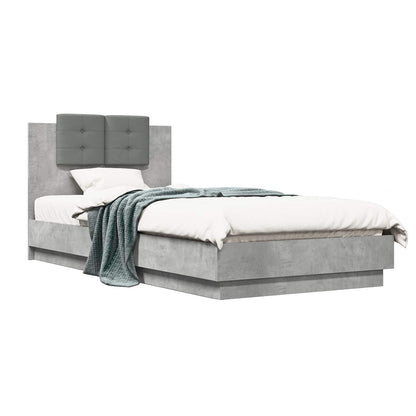 Struttura letto con testata Grigio Cemento 80 x 200 cm | homemem39