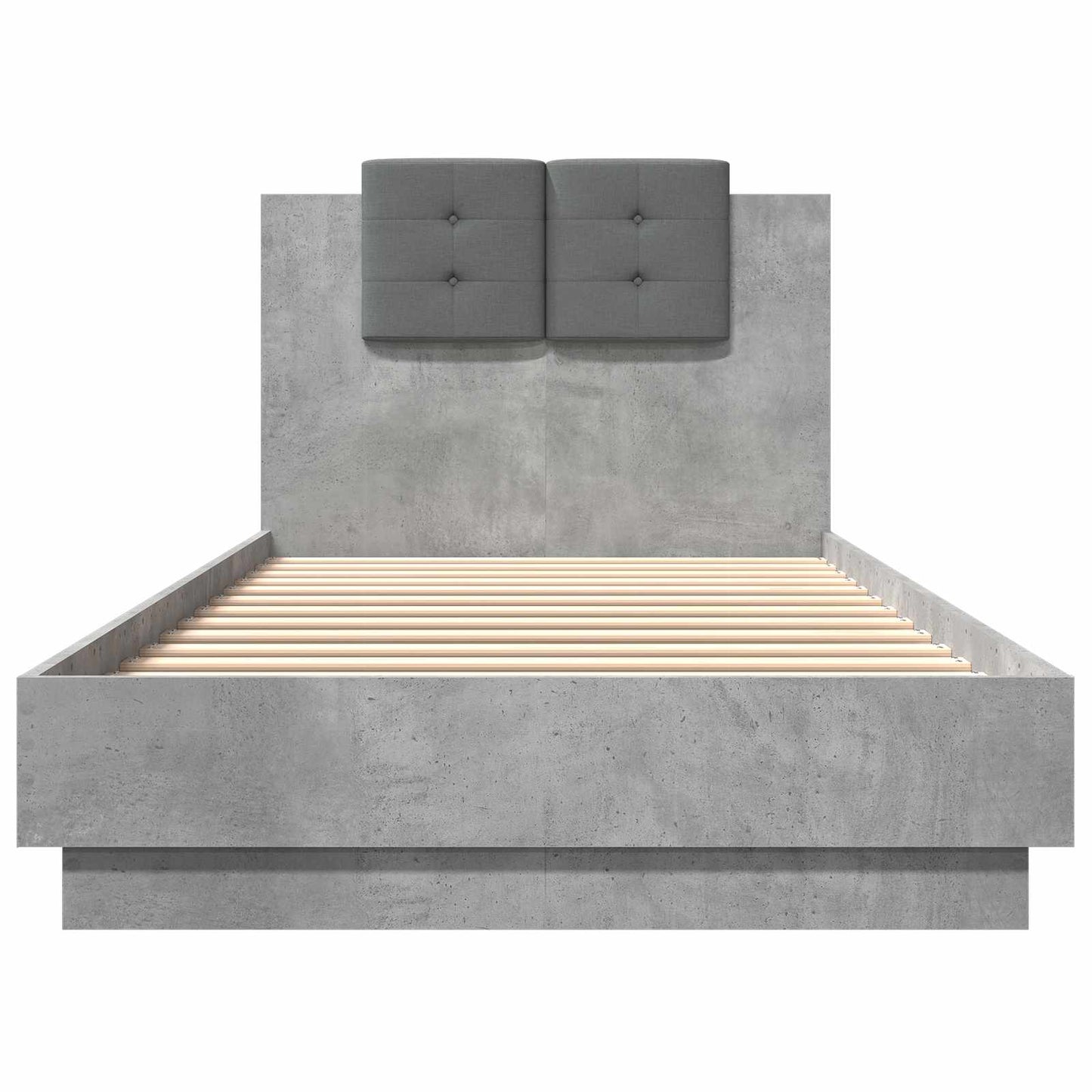 Struttura letto con testata Grigio Cemento 80 x 200 cm | homemem39