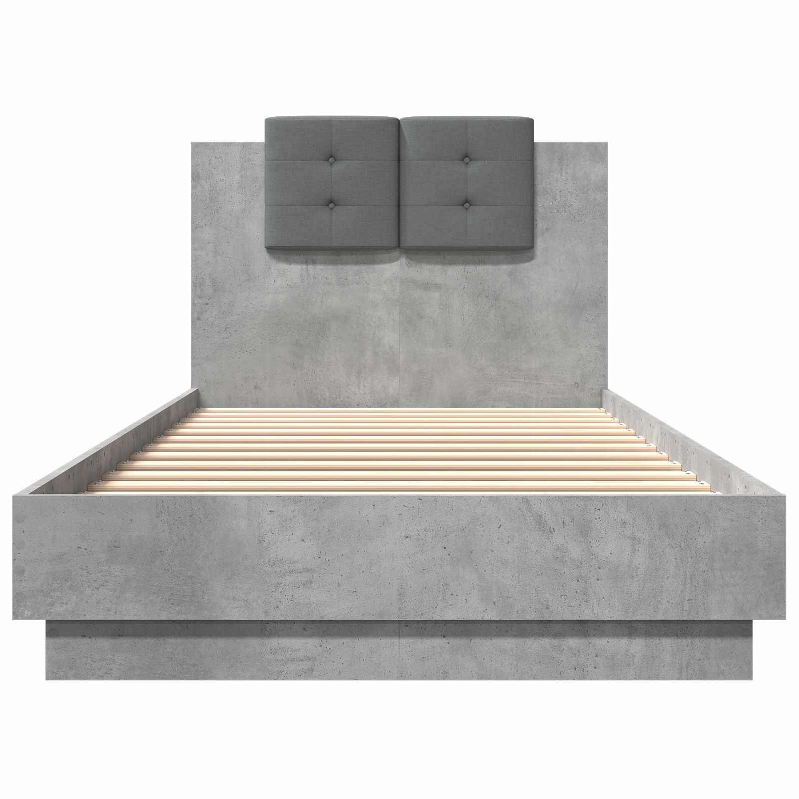 Struttura letto con testata Grigio Cemento 80 x 200 cm | homemem39