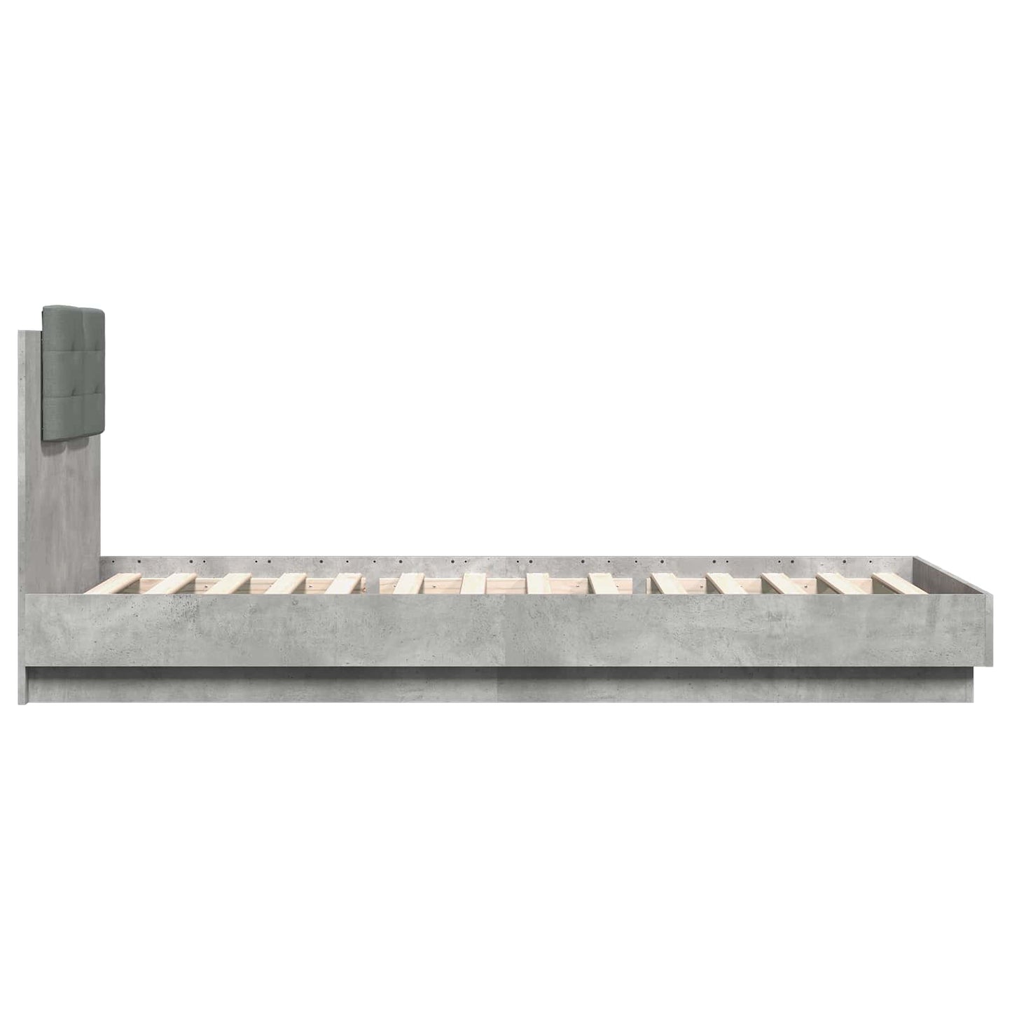 Struttura letto con testata Grigio Cemento 80 x 200 cm | homemem39