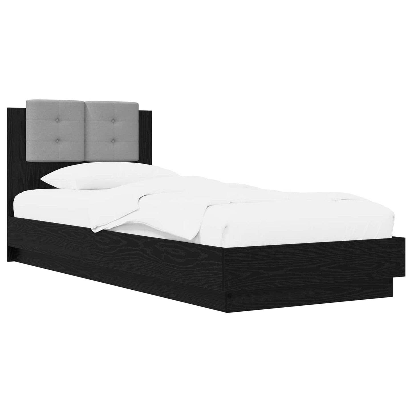 Struttura letto con testata Rovere Nero 80 x 200 cm | homemem39