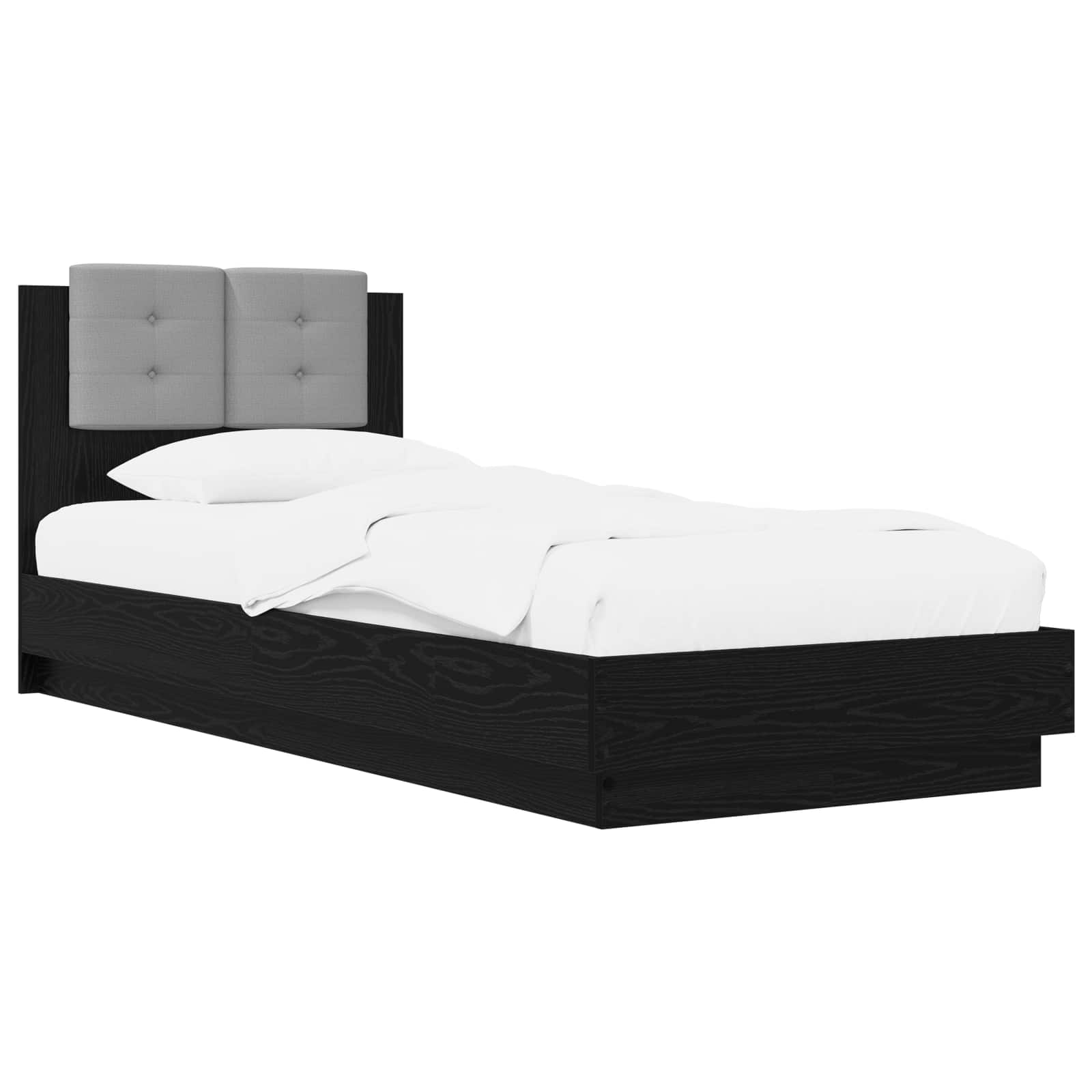 Struttura letto con testata Rovere Nero 80 x 200 cm | homemem39
