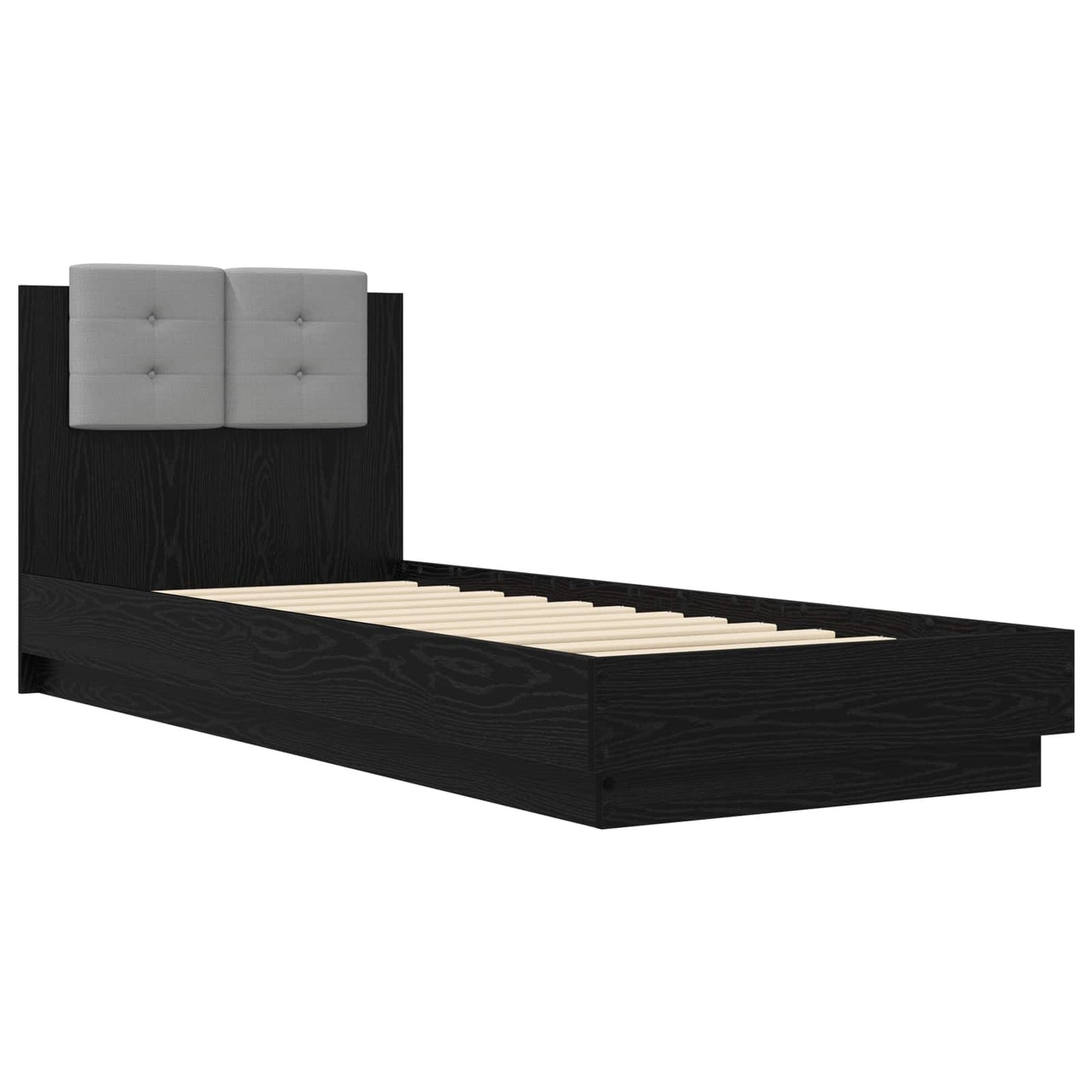 Struttura letto con testata Rovere Nero 80 x 200 cm | homemem39