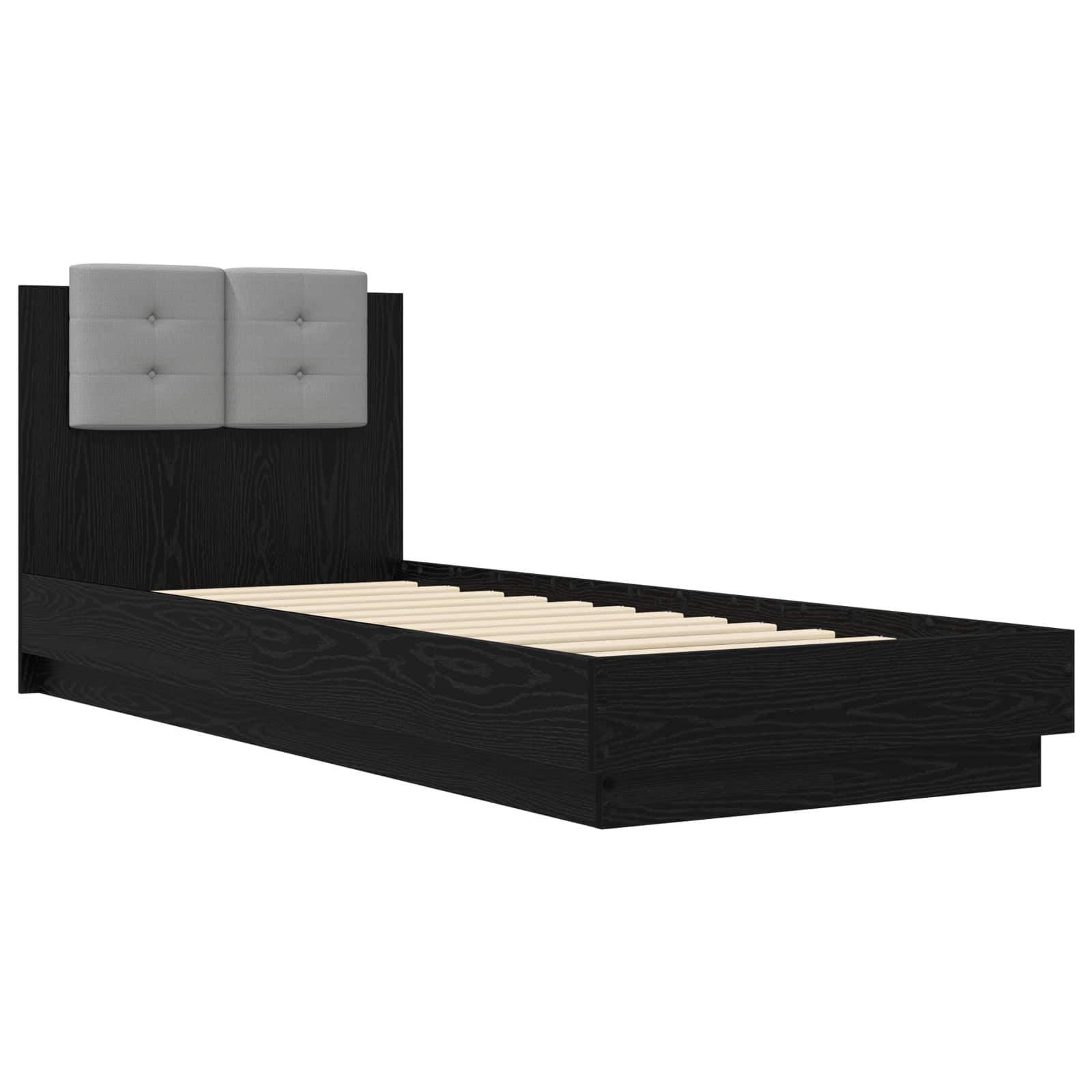 Struttura letto con testata Rovere Nero 80 x 200 cm | homemem39