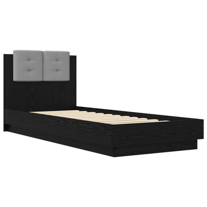 Struttura letto con testata Rovere Nero 80 x 200 cm | homemem39