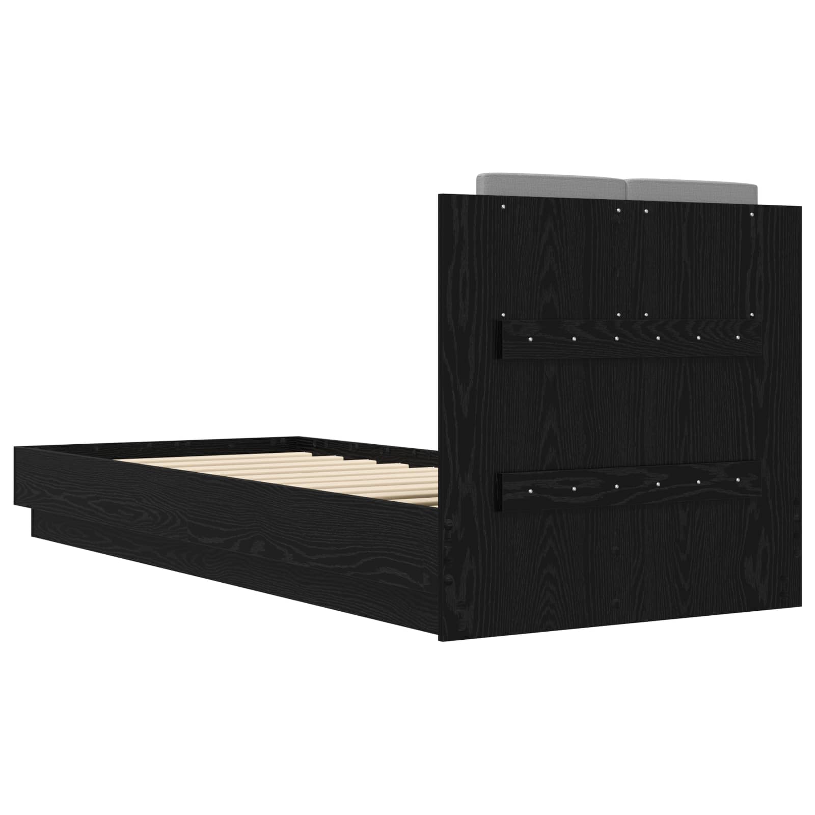 Struttura letto con testata Rovere Nero 80 x 200 cm | homemem39