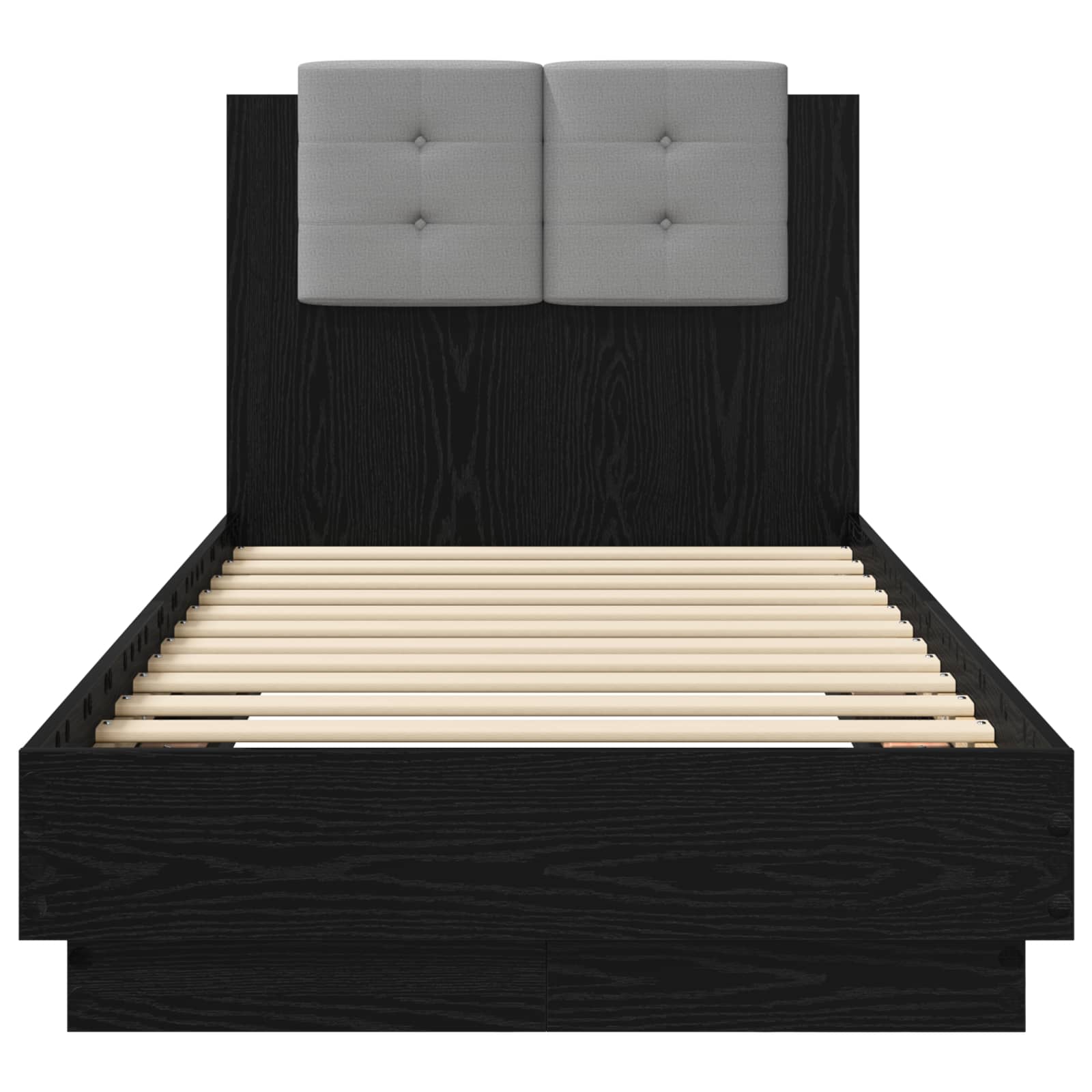 Struttura letto con testata Rovere Nero 80 x 200 cm | homemem39