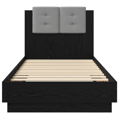 Struttura letto con testata Rovere Nero 80 x 200 cm | homemem39