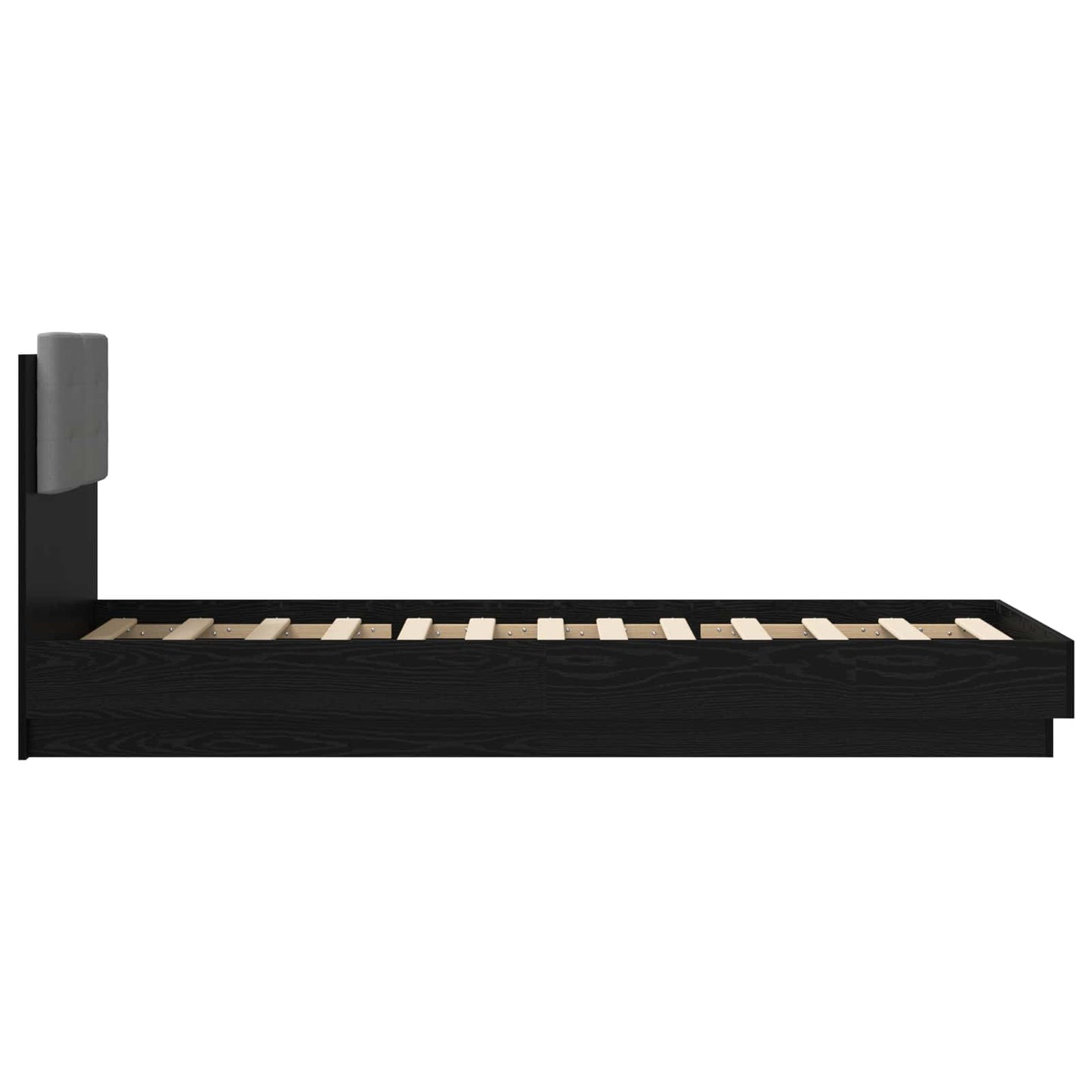 Struttura letto con testata Rovere Nero 80 x 200 cm | homemem39