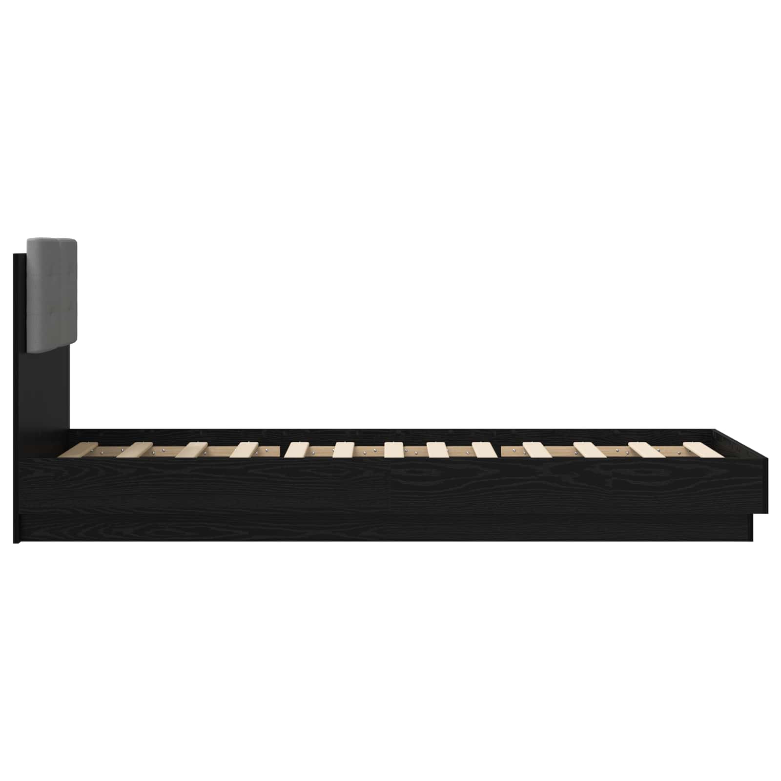 Struttura letto con testata Rovere Nero 80 x 200 cm | homemem39