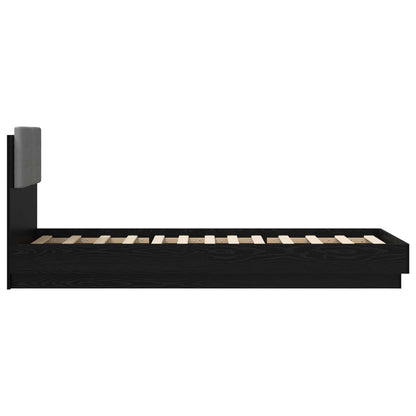 Struttura letto con testata Rovere Nero 80 x 200 cm | homemem39