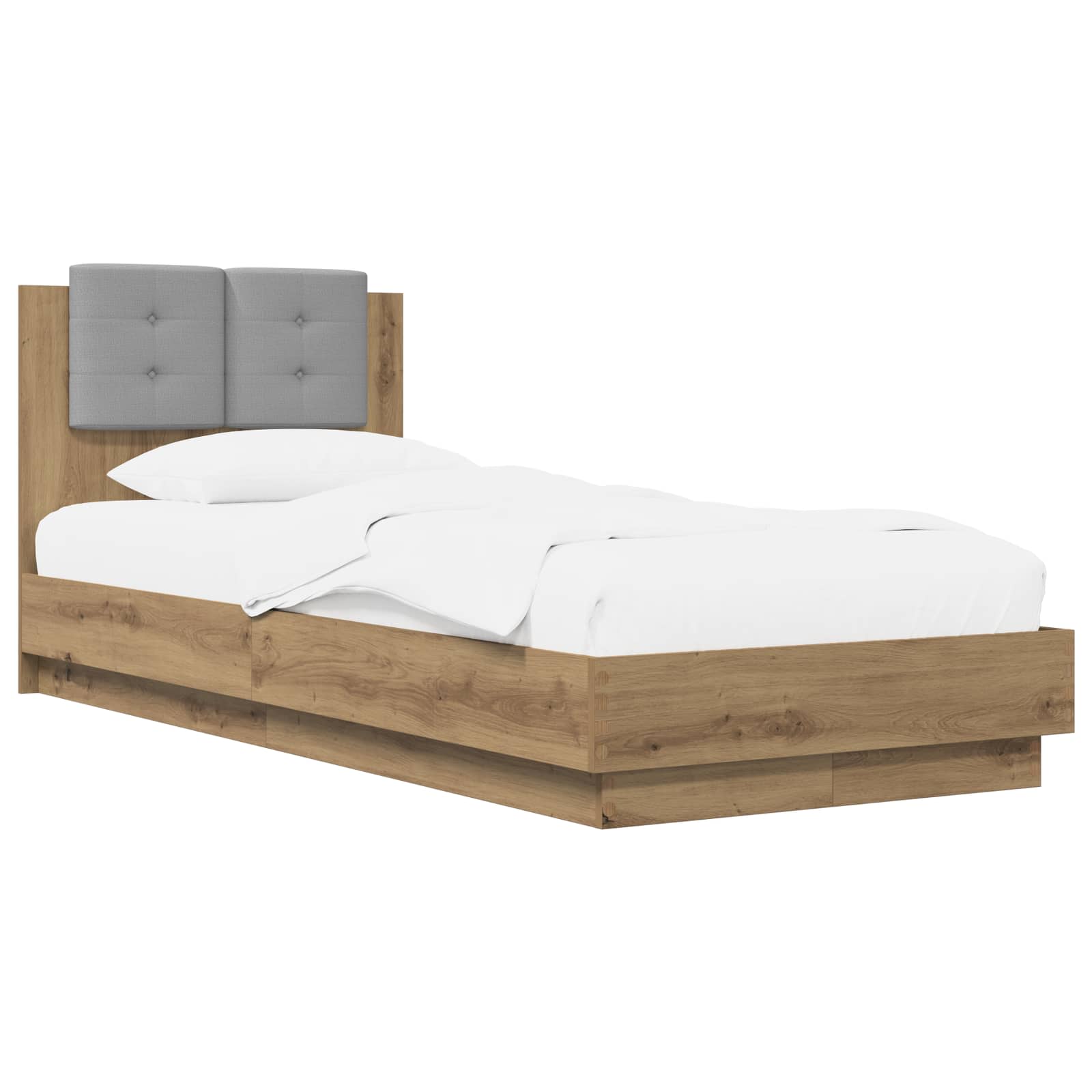 Struttura letto con testata Rovere Artigianale 80 x 200 cm | homemem39