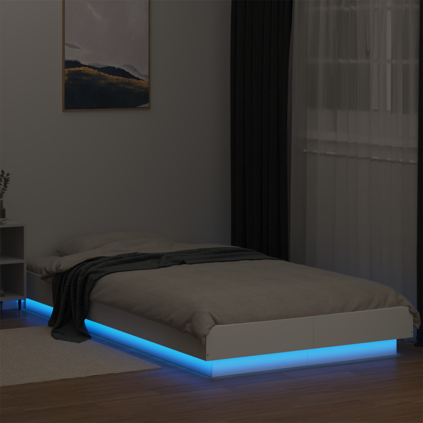 Letto con LED Bianco 80 x 200 cm Legno ingegnerizzato | homemem39