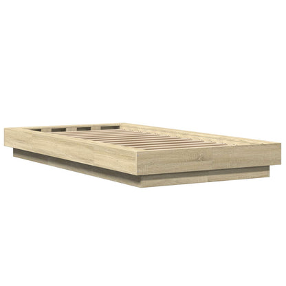 Letto con LED Rovere Sonoma 80 x 200 cm Legno ingegnerizzato | homemem39