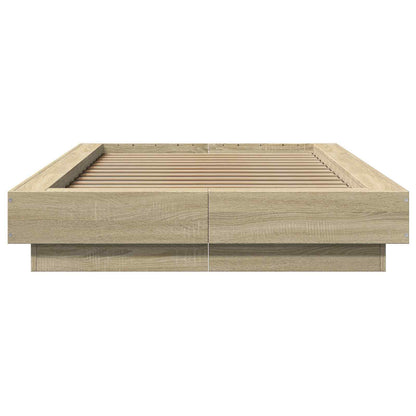 Letto con LED Rovere Sonoma 80 x 200 cm Legno ingegnerizzato | homemem39