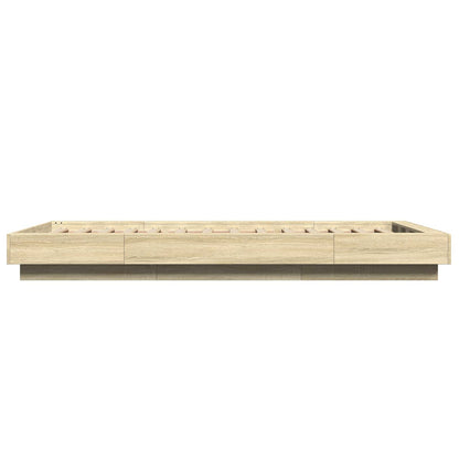 Letto con LED Rovere Sonoma 80 x 200 cm Legno ingegnerizzato | homemem39