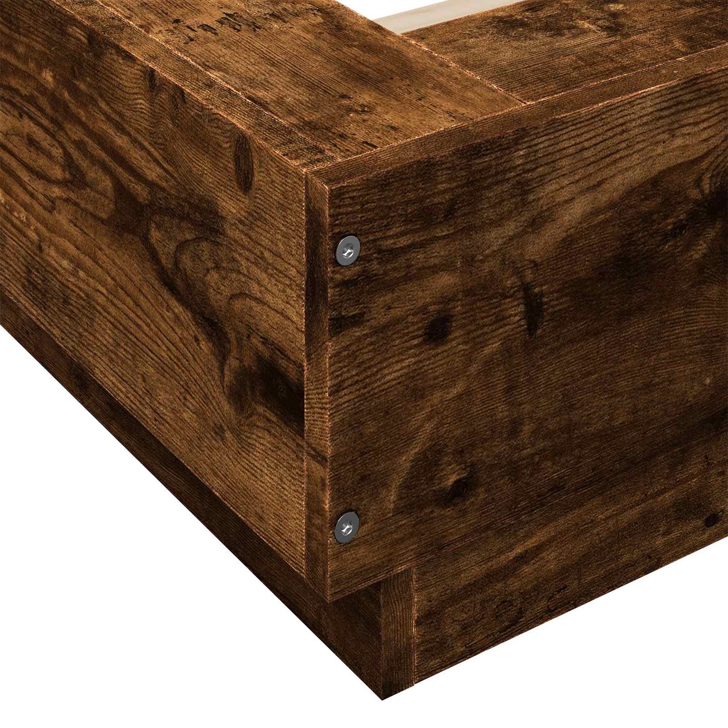 Letto con LED Rovere Fumo 80 x 200 cm Legno ingegnerizzato | homemem39