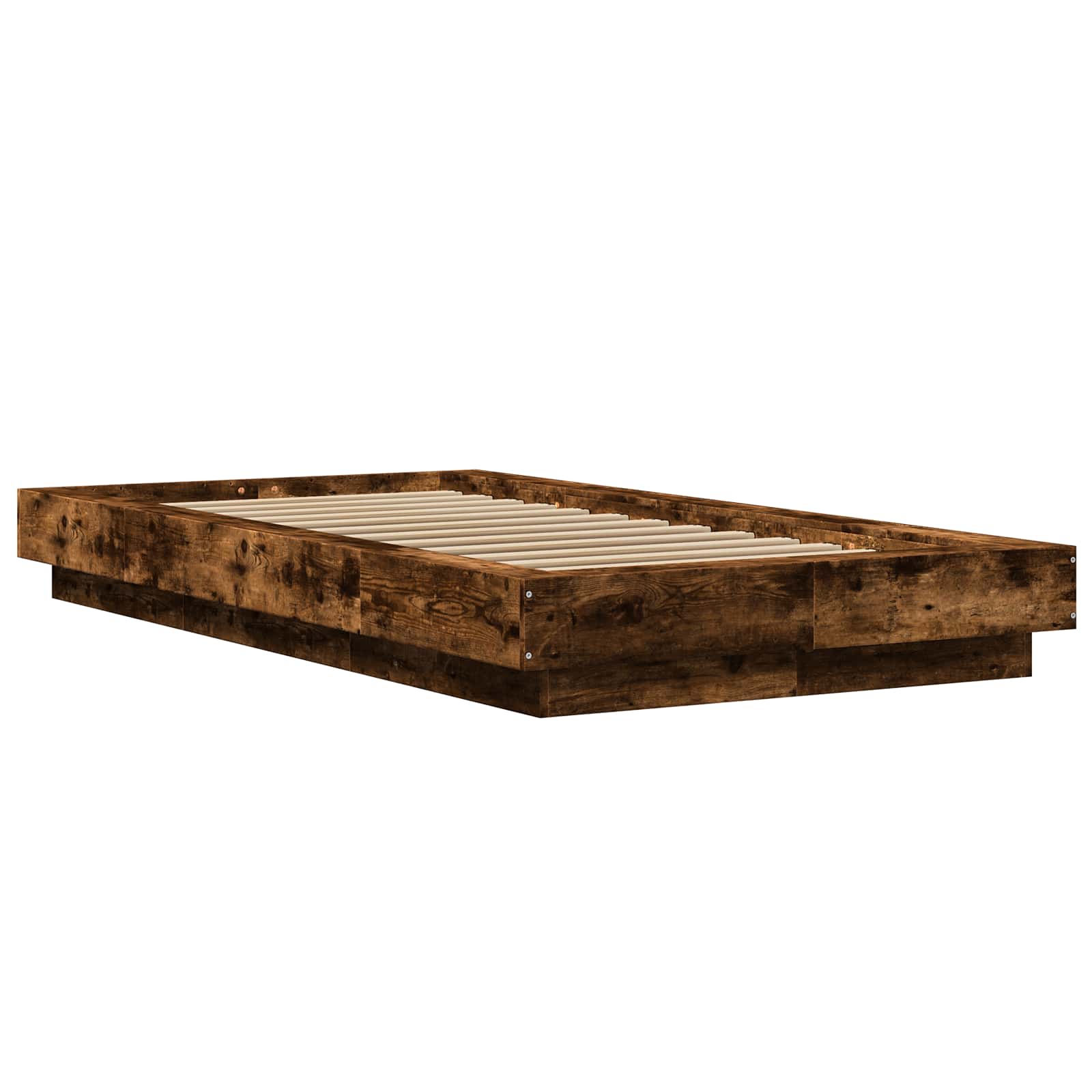 Letto con LED Rovere Fumo 80 x 200 cm Legno ingegnerizzato | homemem39