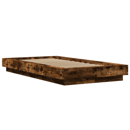 Letto con LED Rovere Fumo 80 x 200 cm Legno ingegnerizzato | homemem39