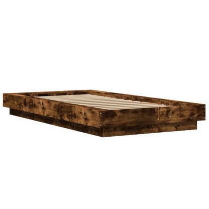 Letto con LED Rovere Fumo 80 x 200 cm Legno ingegnerizzato | homemem39