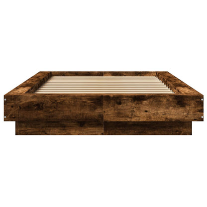 Letto con LED Rovere Fumo 80 x 200 cm Legno ingegnerizzato | homemem39