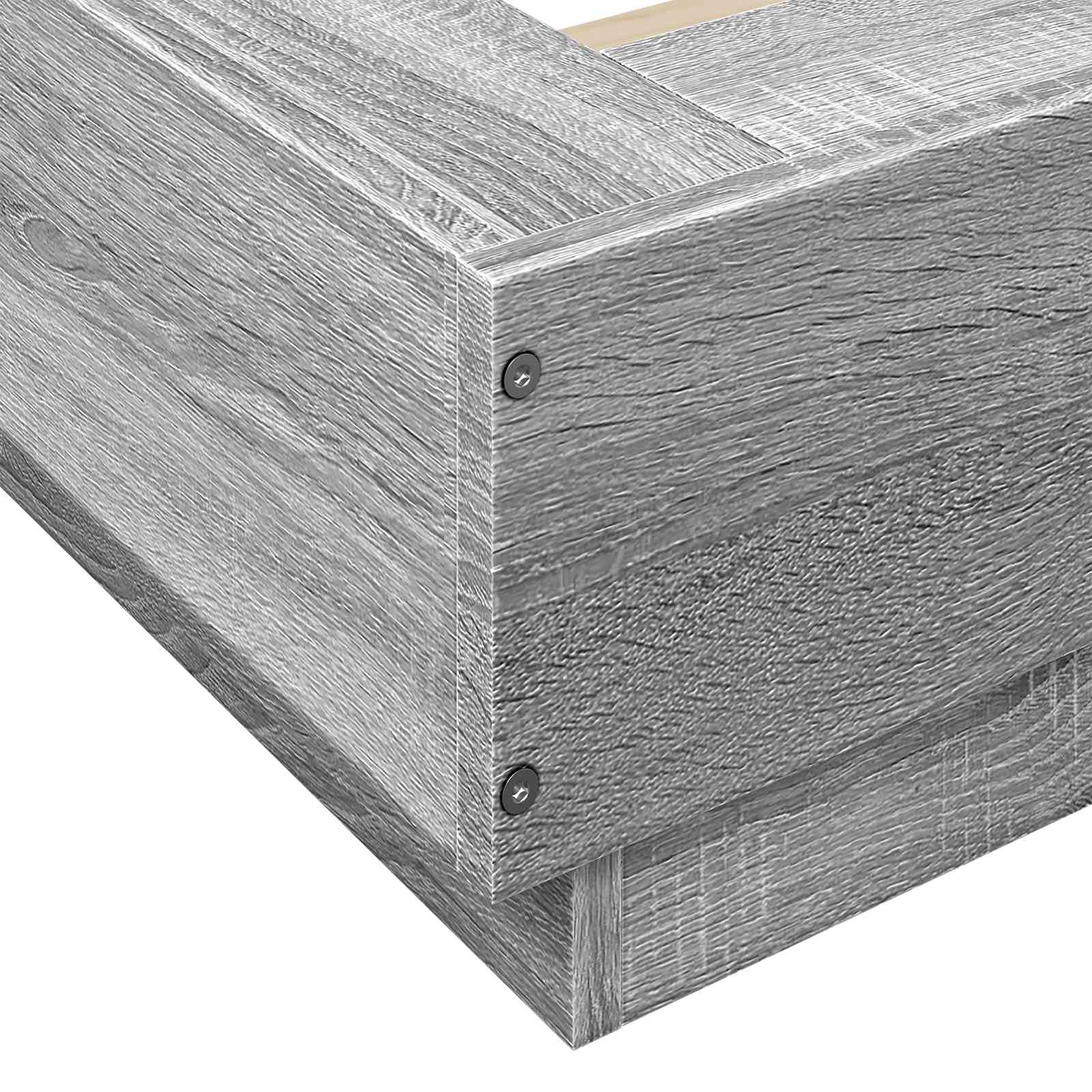 Letto con LED Sonoma grigio 80 x 200 cm Legno ingegnerizzato | homemem39