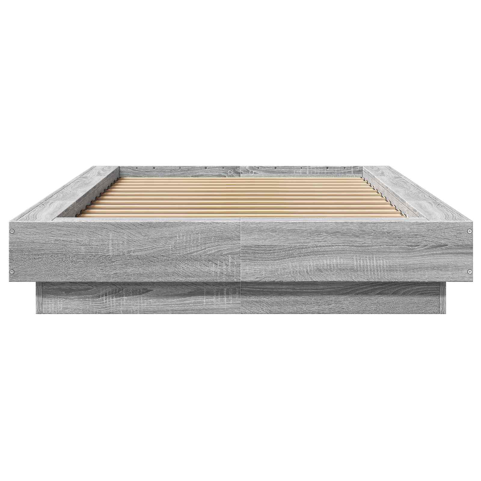 Letto con LED Sonoma grigio 80 x 200 cm Legno ingegnerizzato | homemem39