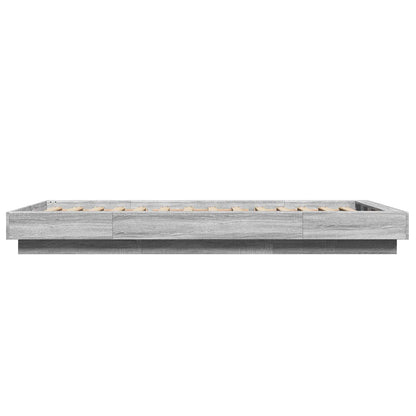 Letto con LED Sonoma grigio 80 x 200 cm Legno ingegnerizzato | homemem39