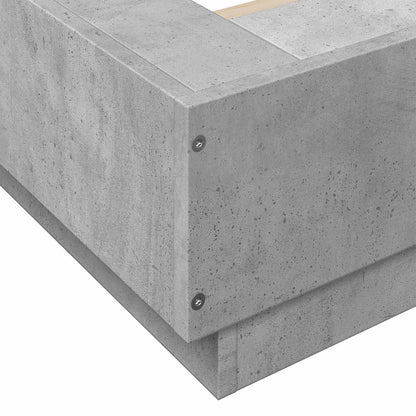 Letto con LED Grigio Cemento 80 x 200 cm Legno ingegnerizzato | homemem39