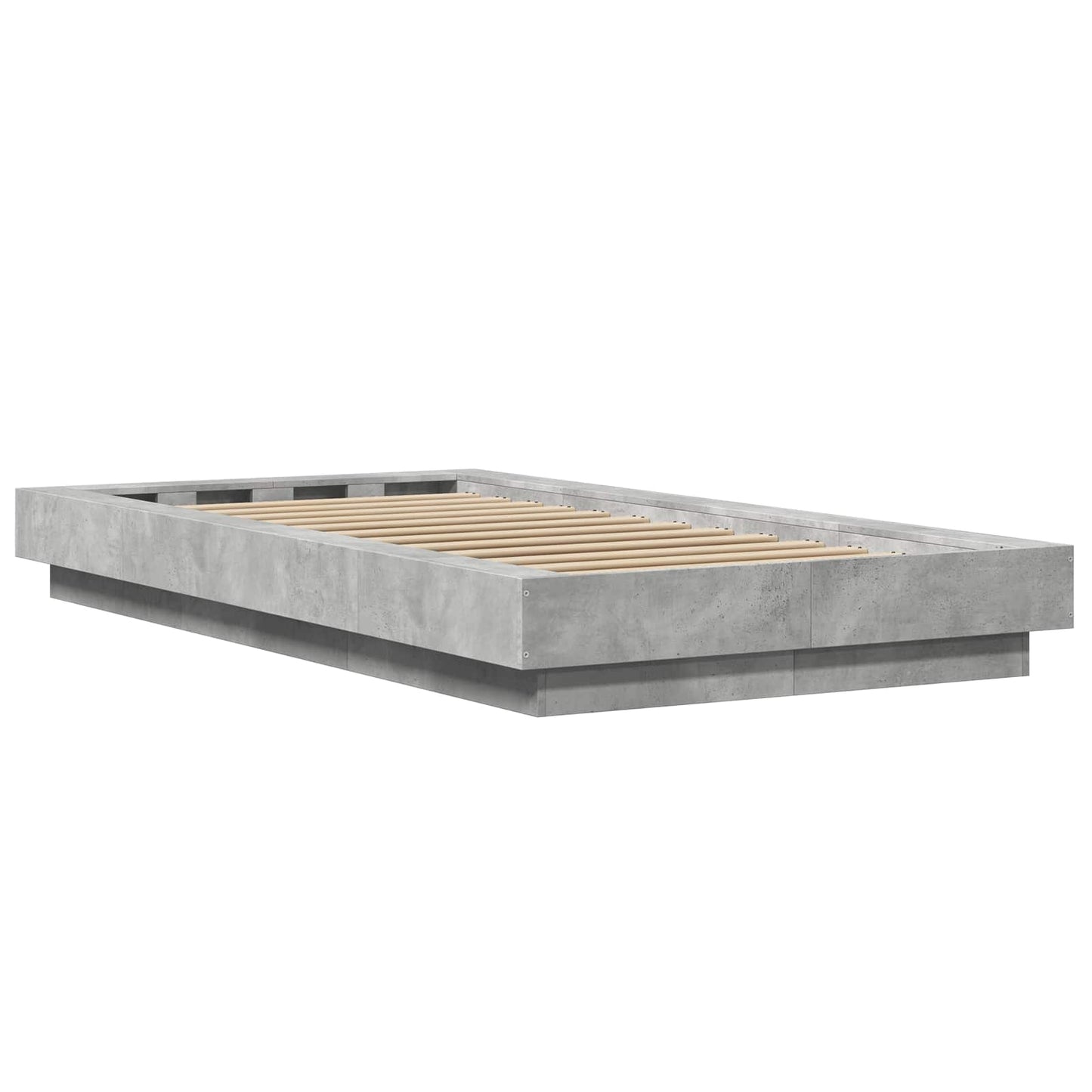 Letto con LED Grigio Cemento 80 x 200 cm Legno ingegnerizzato | homemem39