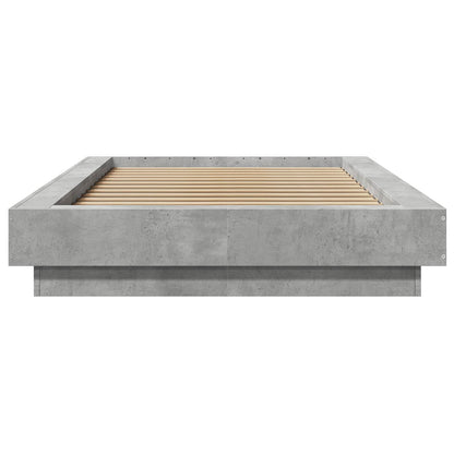 Letto con LED Grigio Cemento 80 x 200 cm Legno ingegnerizzato | homemem39