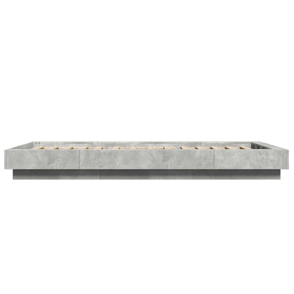 Letto con LED Grigio Cemento 80 x 200 cm Legno ingegnerizzato | homemem39