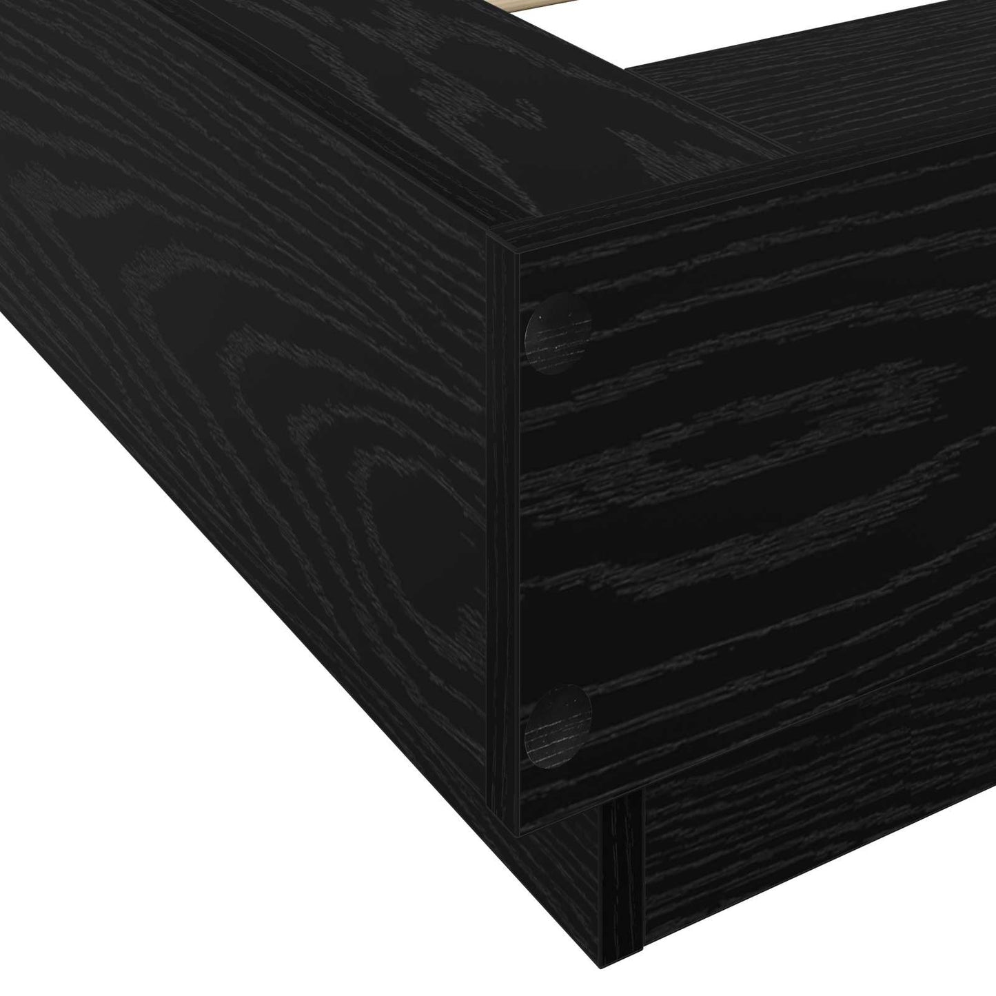 Letto con LED Rovere Nero 80 x 200 cm Legno ingegnerizzato | homemem39