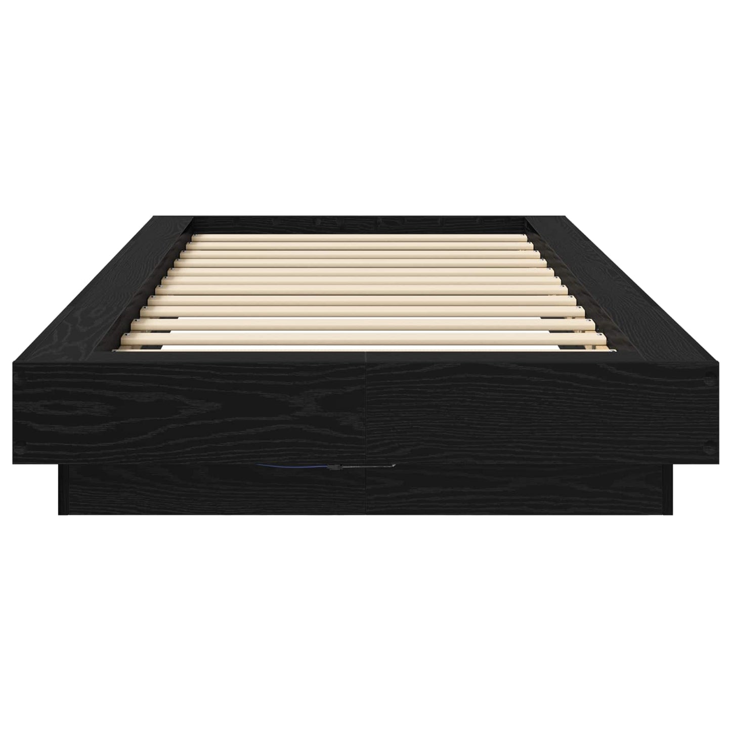 Letto con LED Rovere Nero 80 x 200 cm Legno ingegnerizzato | homemem39
