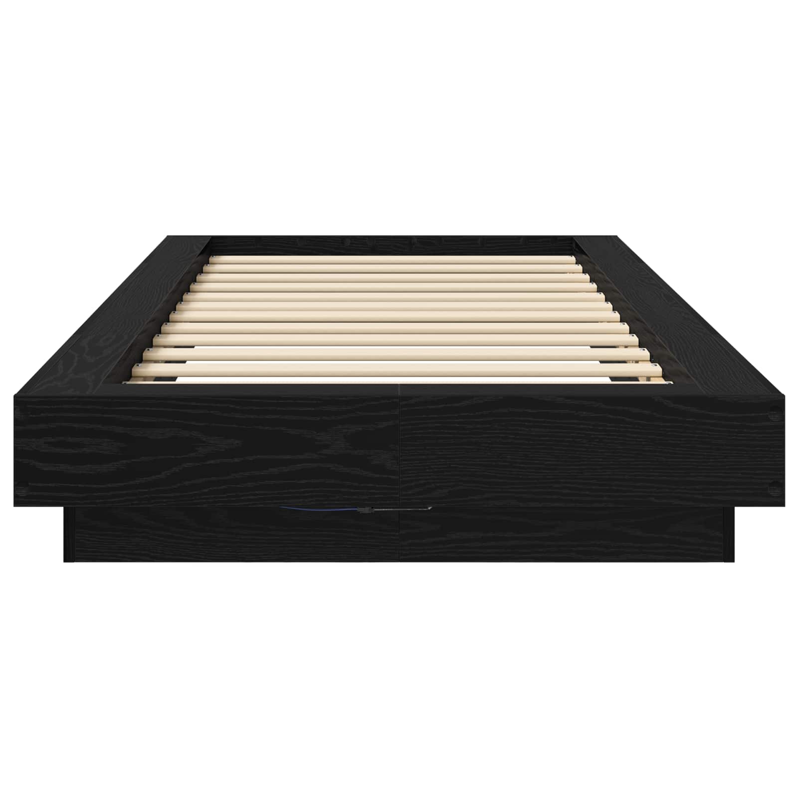 Letto con LED Rovere Nero 80 x 200 cm Legno ingegnerizzato | homemem39