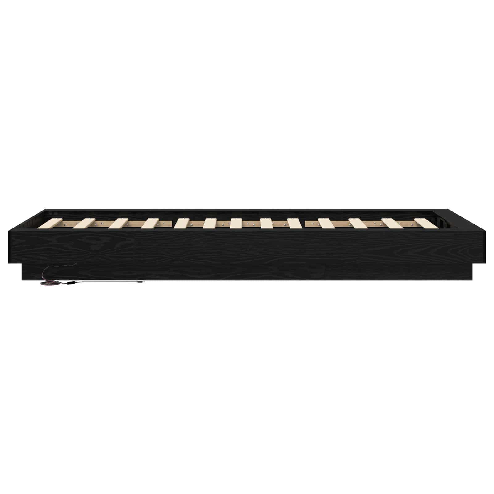 Letto con LED Rovere Nero 80 x 200 cm Legno ingegnerizzato | homemem39