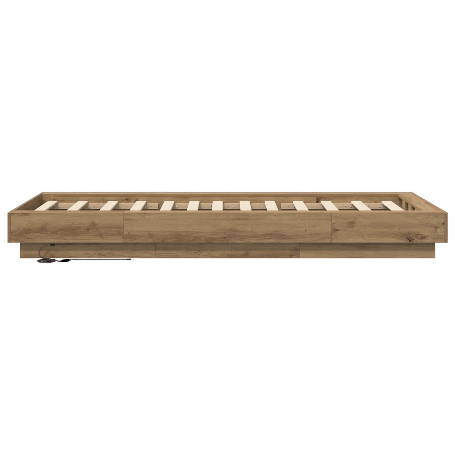 Letto con LED con strisce LED Rovere Artigianale 80 x 200 cm | homemem39