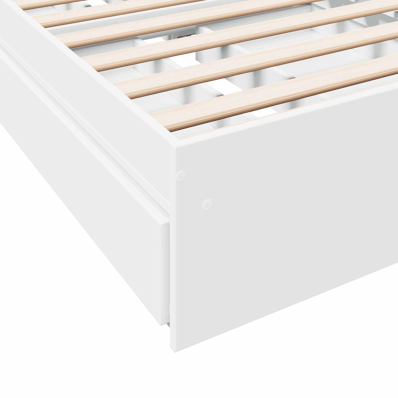 Telaio del letto con storage con cassetto Bianco 80 x 200 cm | homemem39
