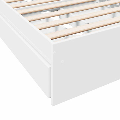 Telaio del letto con storage con cassetto Bianco 80 x 200 cm | homemem39