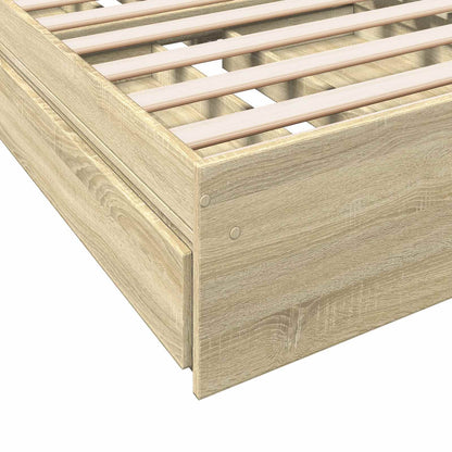 Telaio del letto con storage Rovere Sonoma 80 x 200 cm | homemem39