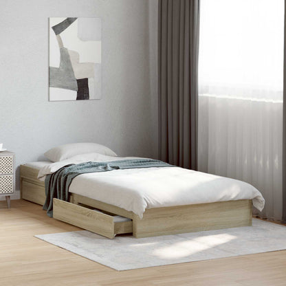 Telaio del letto con storage Rovere Sonoma 80 x 200 cm | homemem39