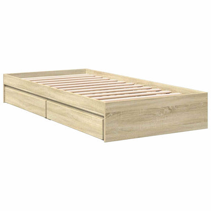 Telaio del letto con storage Rovere Sonoma 80 x 200 cm | homemem39