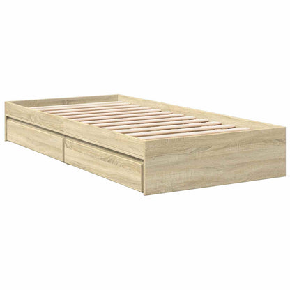Telaio del letto con storage Rovere Sonoma 80 x 200 cm | homemem39