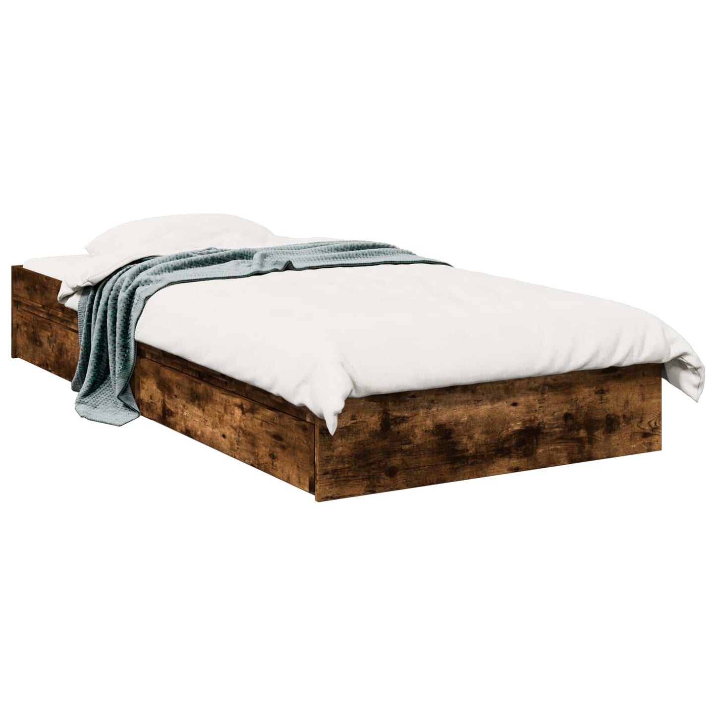 Telaio del letto con storage Rovere Fumo 80 x 200 cm | homemem39