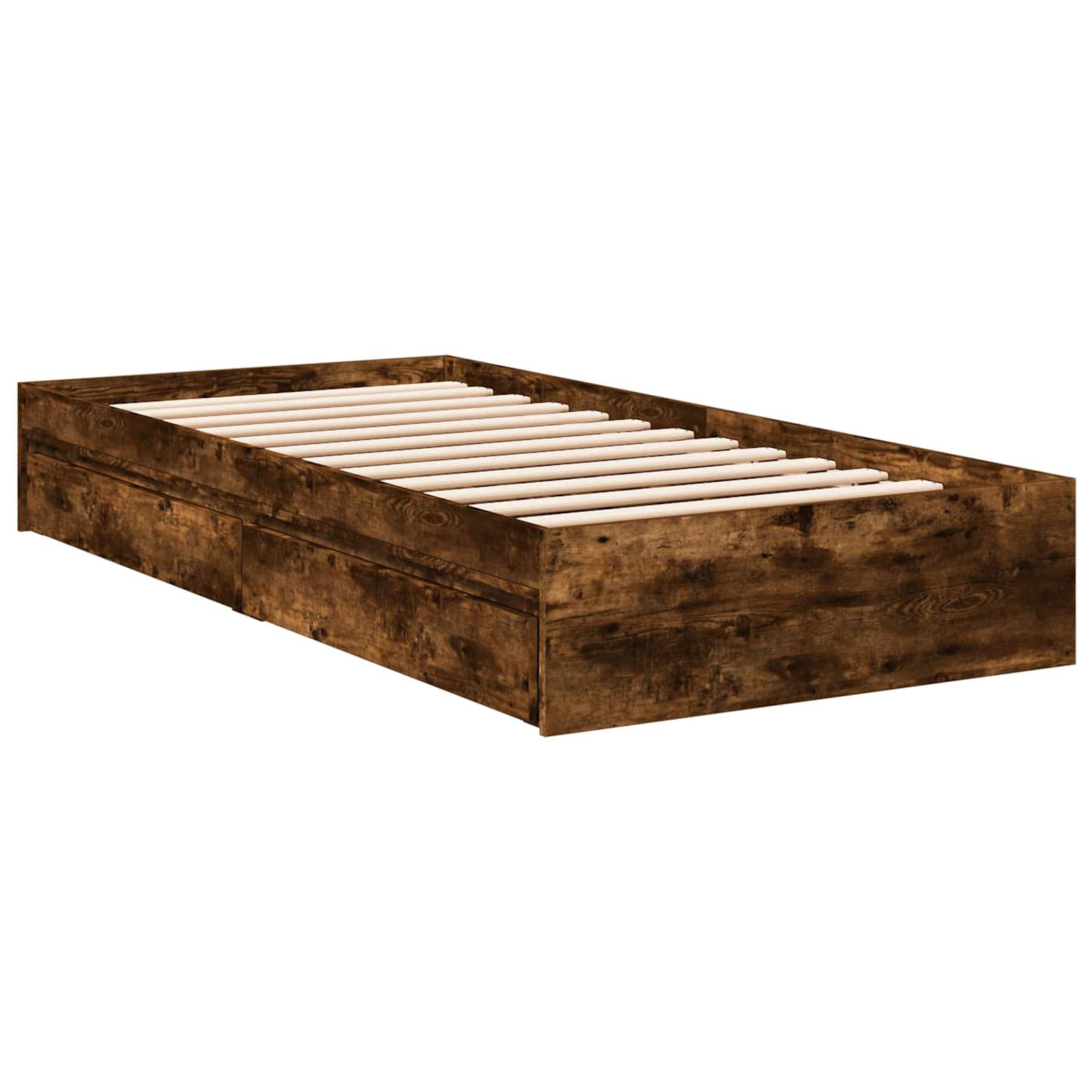 Telaio del letto con storage Rovere Fumo 80 x 200 cm | homemem39
