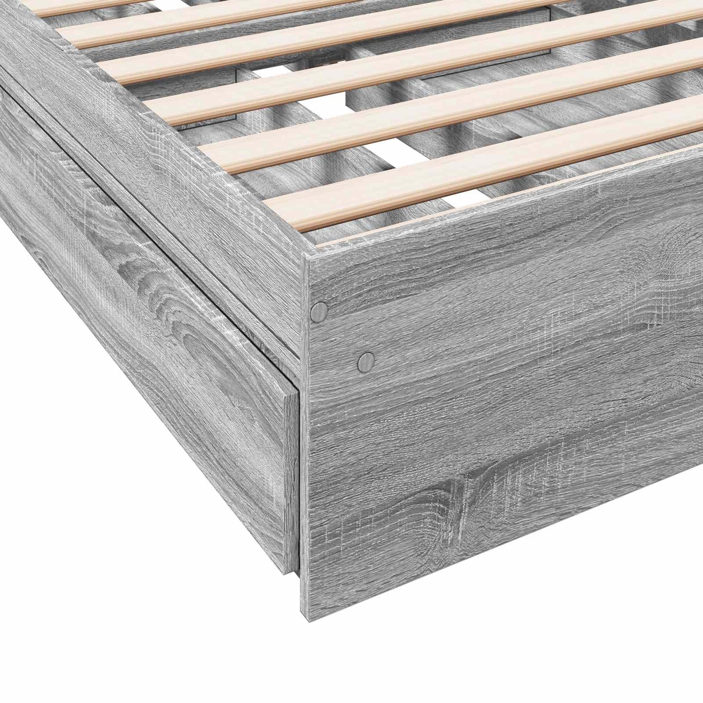 Telaio del letto con storage Sonoma grigio 80 x 200 cm | homemem39