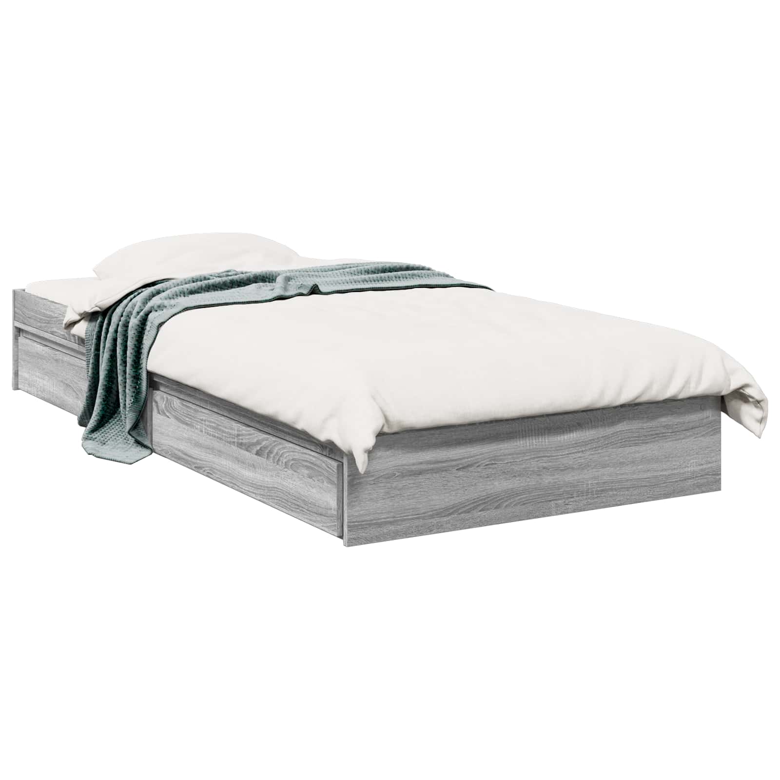 Telaio del letto con storage Sonoma grigio 80 x 200 cm | homemem39
