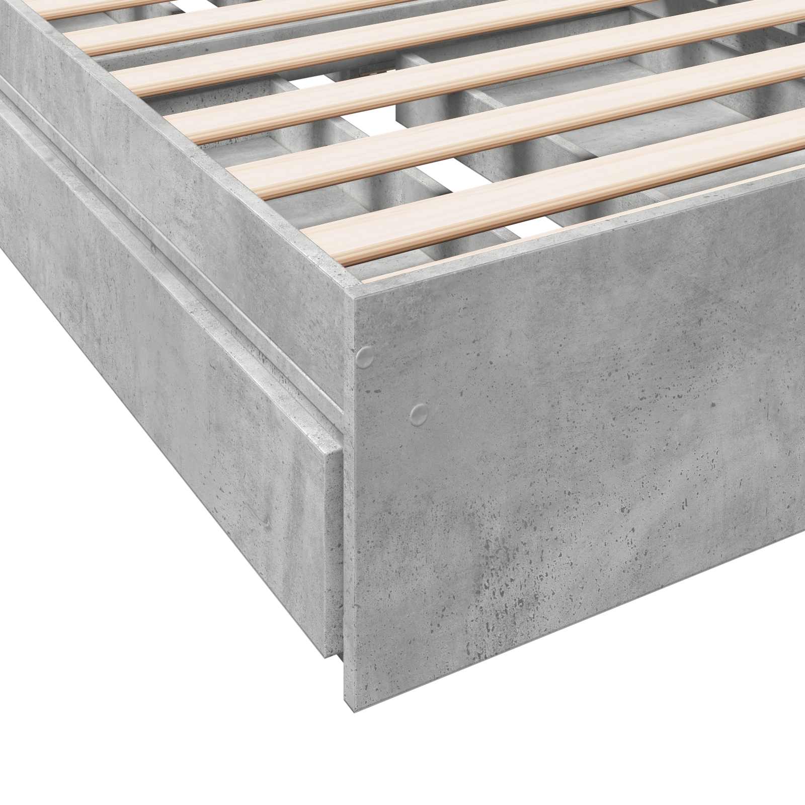Telaio del letto con storage Grigio Cemento 80 x 200 cm | homemem39