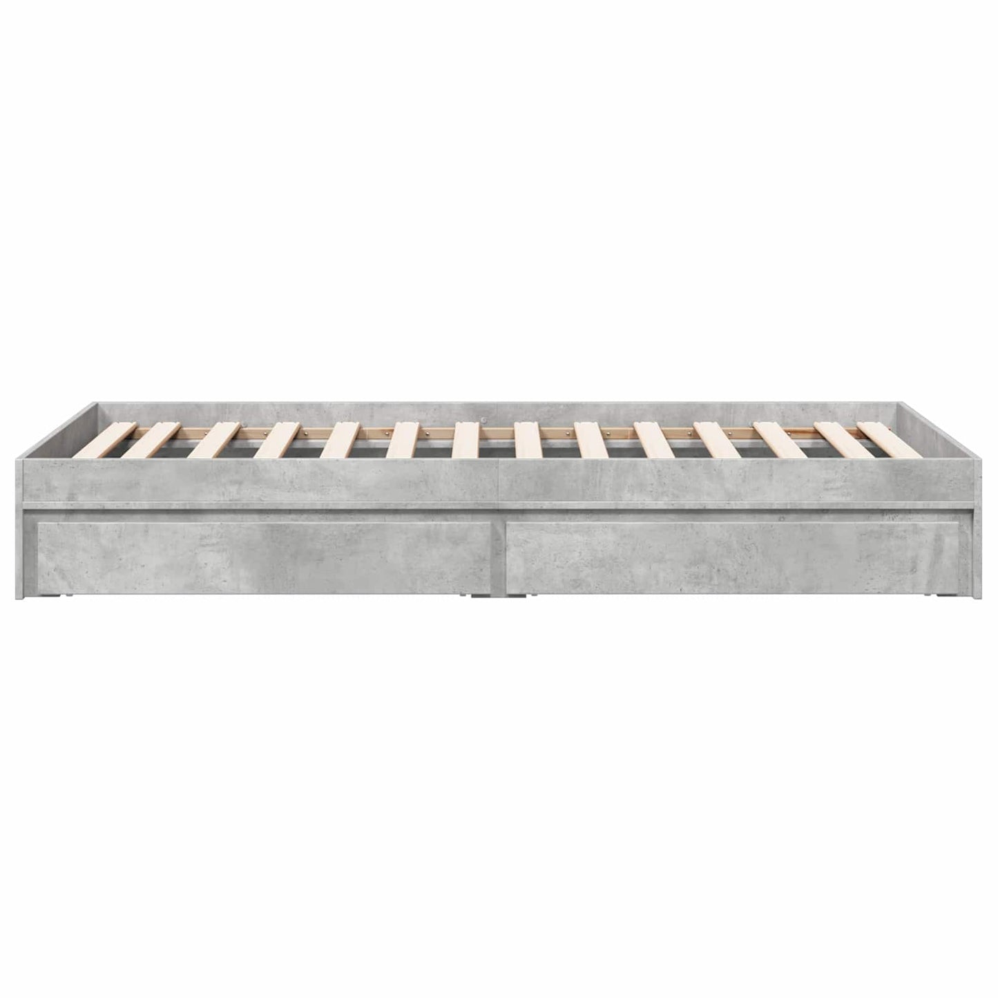 Telaio del letto con storage Grigio Cemento 80 x 200 cm | homemem39
